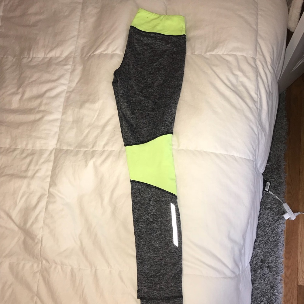Neon and charcoal leggings